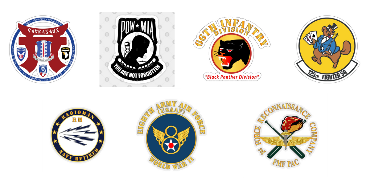 Military Insignia Stickers - Kiss-Cut Unit & Rank Decals | MIP Brand ...