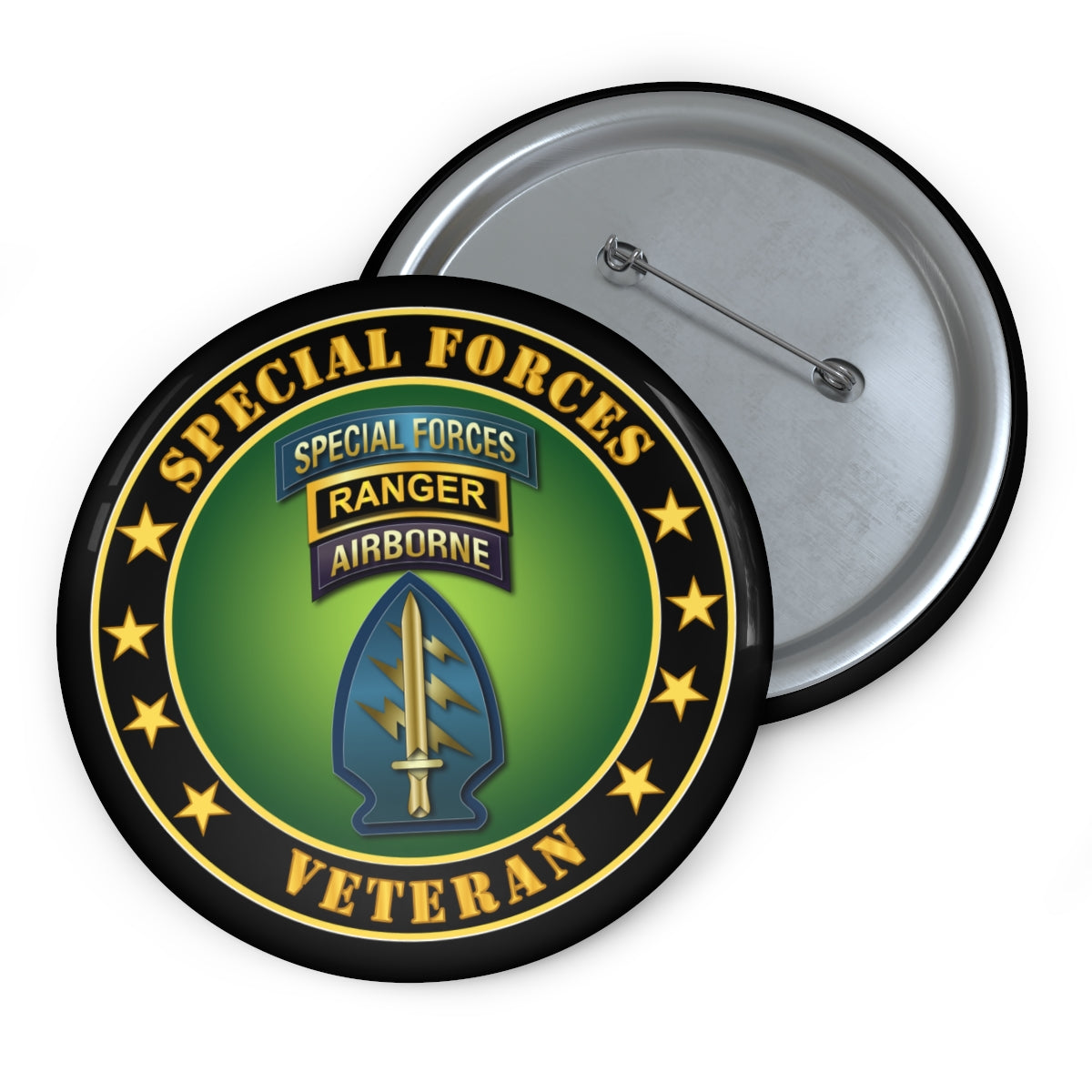 Custom Pin Buttons - Special Forces - Ranger Veteran – MIP Brand Store