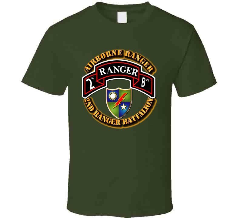 2nd Ranger Battalion Airborne Ranger T-Shirt | 75th Ranger Regiment ...